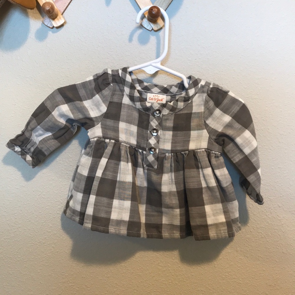 Gray Checkered Dress